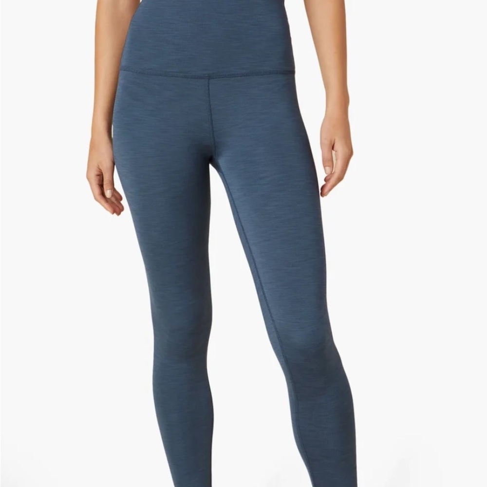 Beyond Yoga HR3243 ribbed heather leggings small